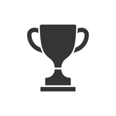 vector icon trophy cup isolated on white