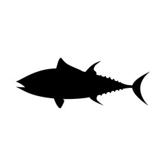 Tuna fish illustration silhouette