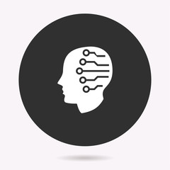 Artificial intelligence - vector icon. Illustration isolated. Simple pictogram.