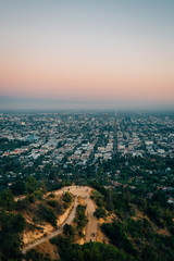 Sunset view from Griffith Observatory, in Los Angeles, California
