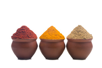 Image of spices isolated close up.