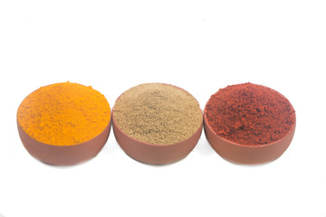 Image of spices isolated close up.