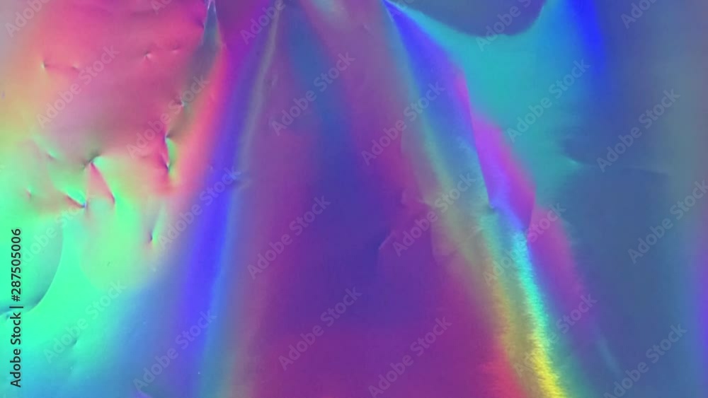 Poster holographic texture background with glowing vibrant neon colors and seamless loop.