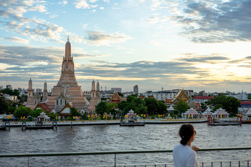 Wat Arun, Thailand - July 29, 2019: Wat arun temple bangkok city or called Wat ancient temple. Each...
