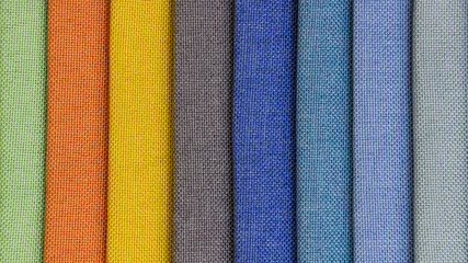 Colorful background, A stack of colorful fabric.
