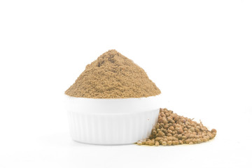 Image of spices isolated close up.