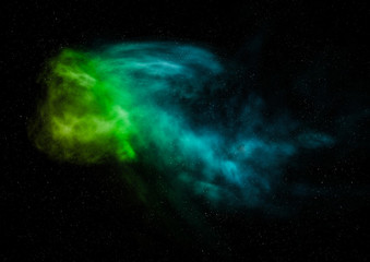 Being shone nebula. 3D rendering