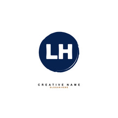 L H LH Initial logo template vector. Letter logo concept with background template.