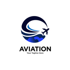 Aviation Logo Images Stock Vectors
