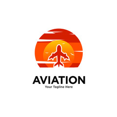 Aviation Logo Images Stock Vectors