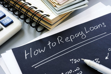 How to repay loans sign. Repayment concept.
