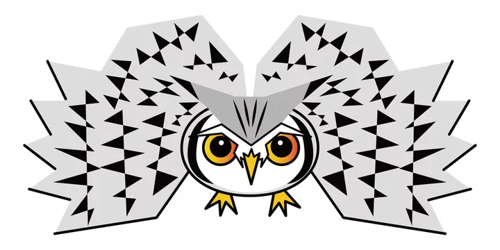 フクロウ お洒落なコノハズクさん ベクター イラスト Stock Vector Adobe Stock