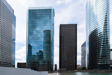 Fototapeta premium Detail of a modern glass building in Paris, France