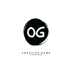 O G OG Initial logo template vector. Letter logo concept with background template.