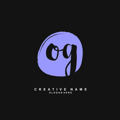 O G OG Initial logo template vector. Letter logo concept with background template.