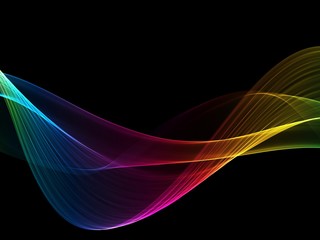 Naklejka premium Abstract rainbow light wave futuristic background