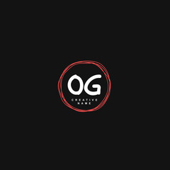 O G OG Initial logo template vector. Letter logo concept with background template.