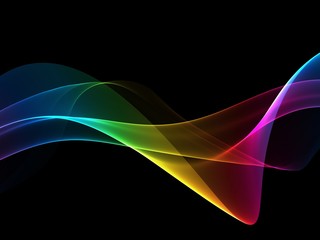 Abstract rainbow light wave futuristic background