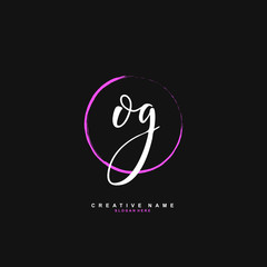 O G OG Initial logo template vector. Letter logo concept with background template.