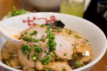 Ramen, Japanese style noodle , selective focus