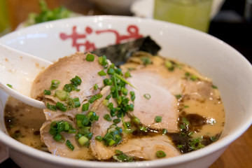 Ramen, Japanese style noodle , selective focus