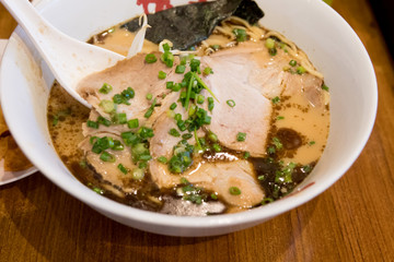 Ramen, Japanese style noodle , selective focus