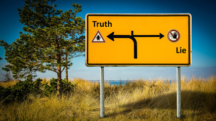 Street Sign to Truth versus Lie