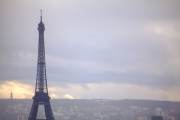 Fototapeta na wymiar view on the Eiffel Tower in Paris 