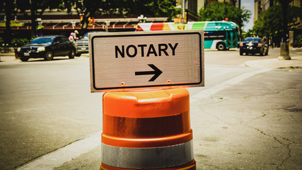 Street Sign to Notary