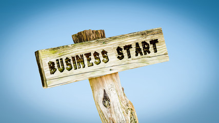 Street Sign BUSINESS START