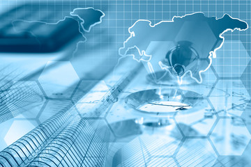 Map, graph and buildings