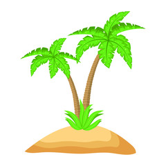 Palm tree vector design illustration isolated on white background