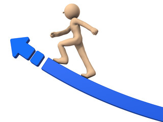 上昇を表すアブストラクトイラスト