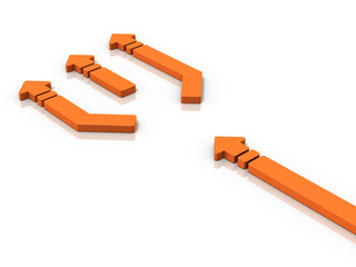 進化を表すアブストラクト3DCG