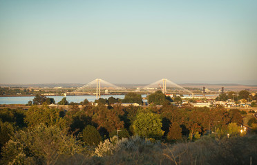 Tri-Cities Washington State with cable bridge