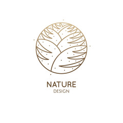 Naklejka premium Tropical plant logo