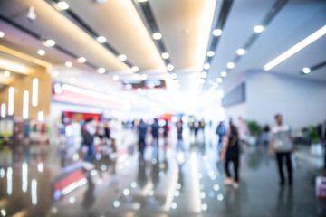 Abstract background from blurred shopping mall with light.