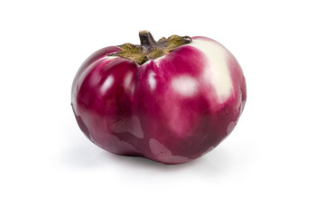 Eggplant Helios on a white background close-up