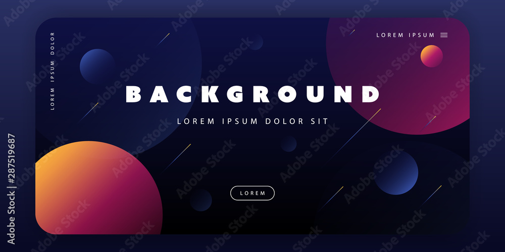Poster abstract colorful minimal geometric pattern background template, gradient shapes composition, futuri