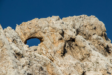 Natural window in Julian alps