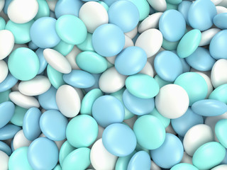3d render of top of view of pills