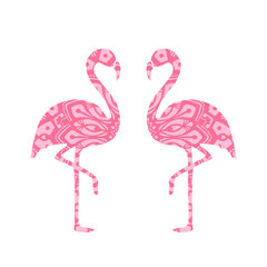Abstract Ornamental Flamingo Shape. Vector Bird for Your Design.