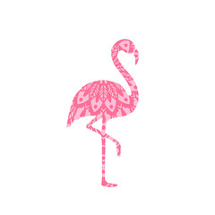 Abstract Ornamental Flamingo Shape. Vector Bird for Your Design.