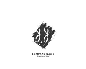 DD Initial handwriting logo vector