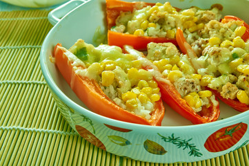 Chicken Enchilada Stuffed Peppers