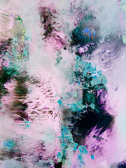 Abstract background, hand-painted texture, watercolor painting, splashes, drops of paint, paint smears. Design for backgrounds, wallpapers, covers and packaging.