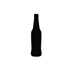 beer bottle icon, silhouette of beer bottle 