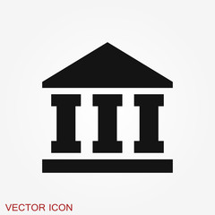 Bank icon design template. Vector icon, symbol