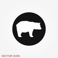 Bear icon. Vector concept illustration for design.