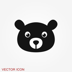 Obraz premium Bear icon. Vector concept illustration for design.